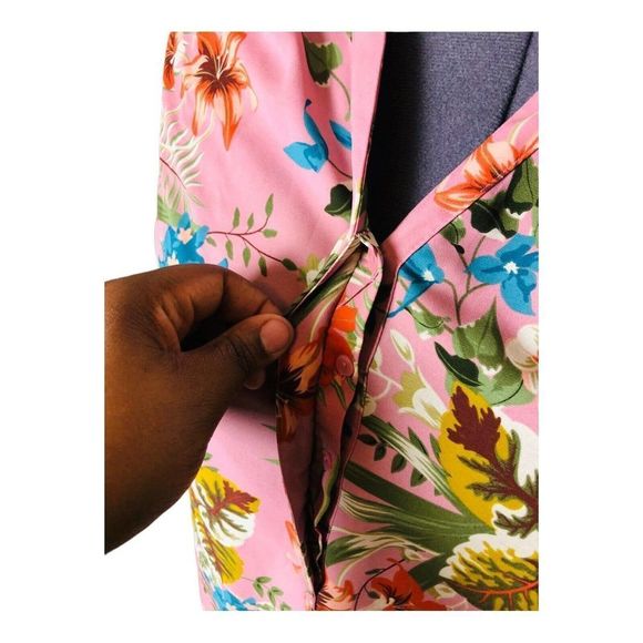 2226 Violet and Claire Women's Mauve Floral 3/4 Sleeve Blouse Top - Picture 2 of 7